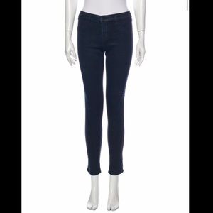 J Brand Dark Blue Mid-Rise Skinny Leg Jeans 30